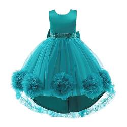 Lito Angels Elegantes Prinzessin Kleid Hochzeit Blumenmädchen Ballkleid Tüllkleid für Kleinkind Mädchen Größe 8-9 Jahre 134, Blaugrün (Tag-Nummer 140) von Lito Angels