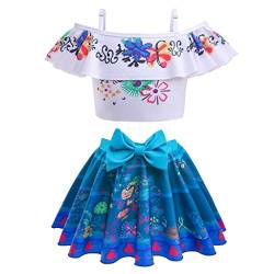 Lito Angels Encanto Mirabel Badeanzug Zweiteiler für Kinder Mädchen, Badekleid Schwimmanzug Größe 4-5 Jahre 110 von Lito Angels