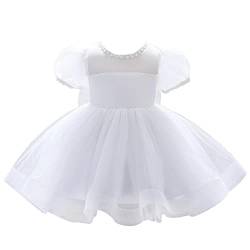 Lito Angels Kinder Mädchen Weißes Kleid Hochzeit Blumenmädchen Elegantes Ballkleid Größe 2-3 Jahre 98 von Lito Angels