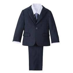 Lito Angels Navy Blau Smoking Anzug Anzüge und Sakkos für Kinder Jungen, 5 Teilig Set mit Blazer und Weste Größe 6-7 Jahre 122 (Tag-Nummer 07) von Lito Angels