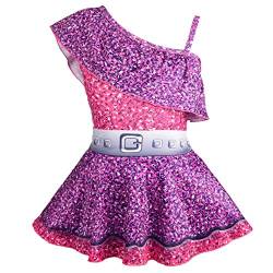 Lito Angels Purple Queen Badeanzug Einteiler für Kinder Mädchen, Bademode Sommer Strand Größe Gr. 5-6 Jahre 116, Stil A von Lito Angels