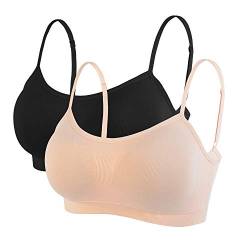 Litthing Damen Sport BH Nahtlos Komfort-BHS Gepolsterte Damen-Oberteile Verstellbarer Träger Bralettes Weste-Stil Athletisches kabelloses Wickel-Brust-Crop-Top für Yoga Fitness Training von Litthing