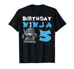 Little Ninja Kindergeburtstagsparty 5 Jahre alt Geburtstag Ninja T-Shirt von Little Birthday Ninja Kids Party Favors