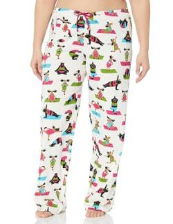 Hatley Damen Cute Animal Jersey Pajama Pants Pyjamaunterteil, Yoga Bär, X-Large von Little Blue House by Hatley