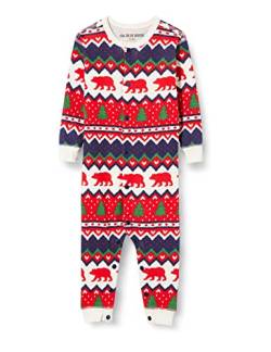 Hatley Unisex Fair Isle Bear & Moose Family Union Suits Pyjamaset, Infant Union Anzug - Navy Bear Fair Isle, 18-24 Monate EU von Little Blue House by Hatley