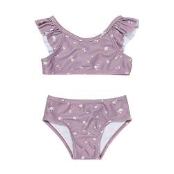 Little Dutch CL46473717 Bikini mit Volants/Rüschen mit UV-Schutz (UPF 50+) - Mauve Blossom (Gr. 86/92) von Little Dutch