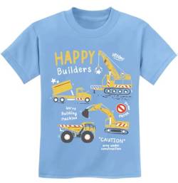Jungen Baby T-Shirt Baumwolle Karikatur Monster Truck Bagger Maschinenfahrzeug Muster Tops 104 von Little Hand