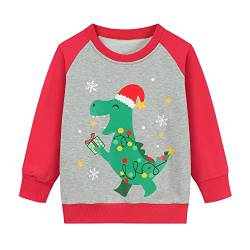 Little Hand Baby Jungen Pullover Sweatshirt Kinder Dick Warme Weihnachtspullover Weihnachtspullis Streetwear Oberbekleidung 110 von Little Hand