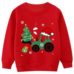 Little Hand Baby Jungen Pullover Sweatshirt Kinder Weihnachtspullover Weihnachtspullis Streetwear Oberbekleidung 104 von Little Hand
