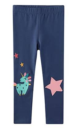 Little Hand Baby Mädchen Fille Enfant Collant Doublés de Molleton Pantalon Legging, Bleu caché 1, 5-6 ans von Little Hand