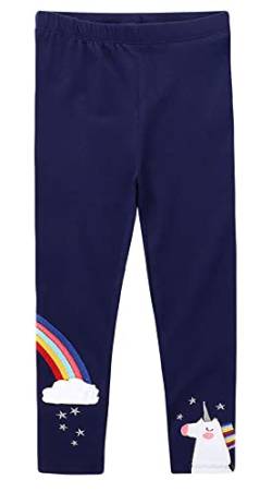 Little Hand Baby Mädchen Fille Enfant Collant Doublés de Molleton Pantalon Legging, Bleu caché 2, 1-2 ans von Little Hand