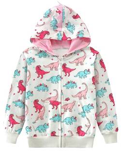 Little Hand Mädchen Zip Up Hoodie Sweatjacke Kapuzenjacke Kapuzenpullover Langarm Baumwolle Kinder Einhorn Pullover Hoody Sweatshirt mit Reißverschluss 104 von Little Hand