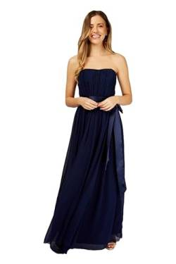 Little Mistress Damen Krawatte Taille Brautjungfer Maxikleid Kleid, Marineblau, 34 von Little Mistress