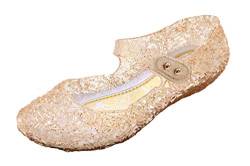 L-Peach Mädchen Fantasie Prinzessin Schuhe Kristall Schuhe für Bankett Tanzschuhe Cosplay EU30 Gold von Little-Peach