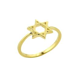 Little Treasures 9 Karat Gold jüdisch Stern Von David Ring GII von Little Treasures