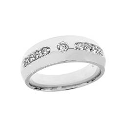 Little Treasures 925 Sterling Silver Diamant Comfort Fit Herren Wedding Ehering Ring von Little Treasures