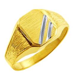 Little Treasures HerrenZwei Ton Solid 9 Karat Gold Zeus Siegelring Ring SII SII von Little Treasures