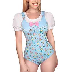 LittleForBig Baumwolle Strampler Onesie Pyjamas Bodysuit –Baby Cuties Blau M von LittleForBig