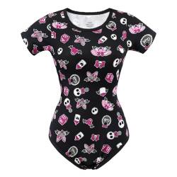 LittleForBig Baumwolle Strampler Onesie Pyjamas Bodysuit – Baby Goth Usagi & Bella Onesie Strampler Schwarz L von LittleForBig