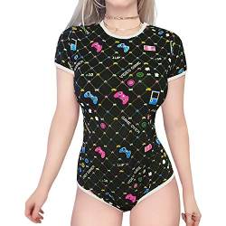 LittleForBig Baumwolle Strampler Onesie Pyjamas Bodysuit - Baby Spieler Strampler Schwarz S von LittleForBig