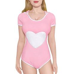 LittleForBig Baumwolle Strampler Onesie Pyjamas Bodysuit – Bunny Babe Strampler Rosa L von LittleForBig