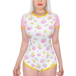 LittleForBig Baumwolle Strampler Onesie Pyjamas Bodysuit – Rundhalsausschnitt Baby Sleepytime Strampler Rosa XS von LittleForBig