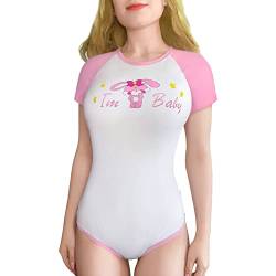 LittleForBig Baumwolle Strampler Onesie Pyjamas Bodysuit-Usagi I’m Baby Rosa Onesie M von LittleForBig