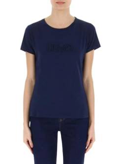 LIU JO SPORT T-Shirt und Poloshirt Damen TA4136JS003 N9157 Blau, Kleid Blue/Embroide, X-Large von Liu Jo