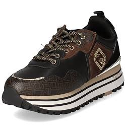 Liu Jo Damen Sneaker Low schwarz/Gold 36 (36) von Liu Jo