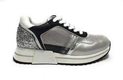 Scarpe Liu-Jo sneaker Kiss 03 ecopelle silver/ black Z23LJ06 4F2775 38 von Liu Jo