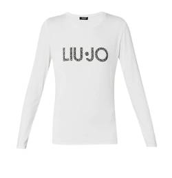 T shirt donna Liu Jo a manica lunga logo e strass bianco E24LJ45 5F3143 J5360 XL von Liu Jo