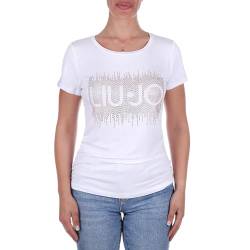 T shirt donna Liu Jo con logo e strass bianco ES24LJ42 VA4154 JS360 L von Liu Jo