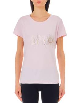 T shirt donna Liu Jo con logo in strass rosa ES24LJ06 TA4246 JS003 L von Liu Jo