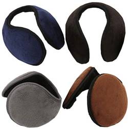 Liuer (4 Packung Damen Herren Warme Ohrenschützer Winter Ohrenschützer,hält die Ohren warm,Unisex Earmuffs Ohrenwärmer ein tolles Schwarz/Grau/Kaffee/Marin von Liuer