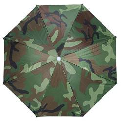 Liukouu Regenschirm-Hut für Fischerei, Camouflage, faltbar, für Wandern im Freien von Liukouu
