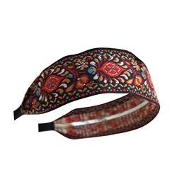 Vintage Stirnband breite Stickerei -Haarband Retro Ethnic Style Headdress für Frauen Mädchen [Liummrcy] von Liummrcy