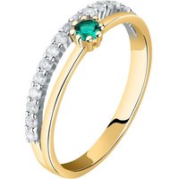 Live Diamond Diamantring Live Diamond Damen-Damenring Smaragd, Smaragd, Lab Grown von Live Diamond