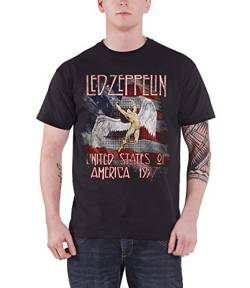 Live Nation Herren T-Shirt Led Zeppelin - Stars N Stripes, Schwarz, M von Live Nation