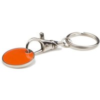 Livepac Office Schlüsselanhänger Metall Schlüsselanhänger mit Einkaufschip / Farbe: orange von Livepac Office