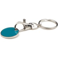Livepac Office Schlüsselanhänger Metall Schlüsselanhänger mit Einkaufschip / Farbe: türkis von Livepac Office