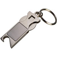 Livepac Office Schlüsselanhänger Schlüsselanhänger / aus Metall / mit Einkaufswaagenchip und Flaschenöf von Livepac Office