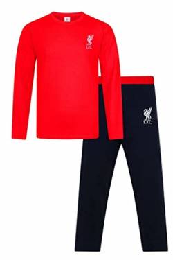 Herren Offizieller Liverpool Football Club Langer LFC Schlafanzug Schwarz Rot Gr. L, rot von Liverpool FC