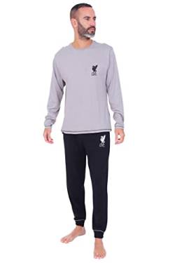 Herren-Schlafanzug, offizieller Liverpool Football Club, lang, Grau, grau, XXL von Liverpool FC