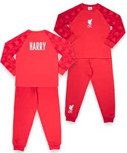 Liverpool F.C – Personalisierter Kinder-Pyjama – Roter Langarm-Pyjama mit Liverpool-Logo – 100% Baumwolle – Offizielles Liverpool F.C-Merchandise - 11/12 von Liverpool FC