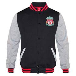 Liverpool FC - Herren College-Jacke im Retro-Design - Offizielles Merchandise - Geschenk für Fußballfans - Schwarz von Liverpool FC