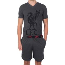 Liverpool FC - Herren Schlafanzug-Shorty - Offizielles Merchandise - Fangeschenk - Grau - L von Liverpool FC