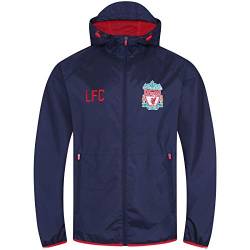Liverpool FC - Herren Wind- und Regenjacke - Offizielles Merchandise - Dunkelblau - Kapuze mit Schirm - 2XL von Liverpool FC