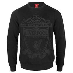 Liverpool FC - Jungen Sweatshirt mit Vereinswappen - Offizielles Merchandise - Geschenk für Fußballfans - Schwarz - 8-9 Jahre von Liverpool FC