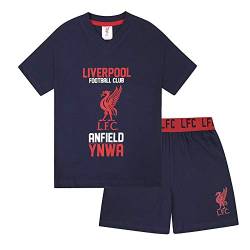 Liverpool FC - Kinder Schlafanzug-Shorty - Offizielles Merchandise - Geschenk für Fußballfans - Dunkelblau - 8-9 Jahre von Liverpool FC