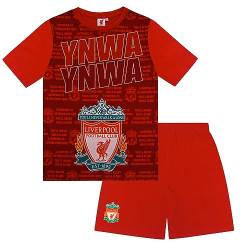 Liverpool FC - Kinder Schlafanzug-Shorty - Offizielles Merchandise - Geschenk für Fußballfans - Rot mit Schriftzug - 10-11 Jahre von Liverpool FC